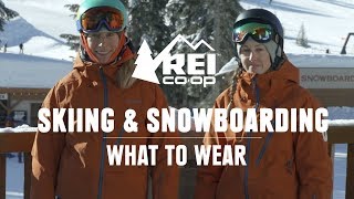 What to Wear Skiing and Snowboarding  REI [upl. by Ahsed254]