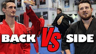 Spinning BACK KICK vs Spinning SIDE KICK [upl. by Croft159]