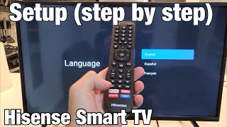 Hisense Smart TV How to Setup Step by Step from beginning [upl. by Limber943]