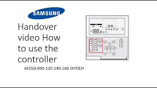 Samsung air source heat pump handover for Homeowners How to use the controller and how it works g5 [upl. by Whitten]