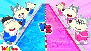 Pink vs Blue Challenge  Kids Videos [upl. by Yannodrahc]