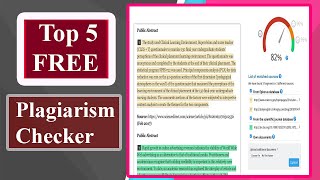 Top 5 FREE plagiarism Checker 2020  Best FREE plagiarism Checker 2020 [upl. by Eissed]