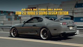 RAW Supra 2JZ Audio amp Sound Design  Big Turbo 800WHP  HALCYON 4K [upl. by Somerville]