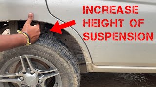 Increase Height of Car Suspension Modification  Alto  Ground Clearance  Alloys [upl. by Lourie]