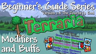 Modifiers and Buffs Terraria 14 Beginners Guide Series [upl. by Ailana478]