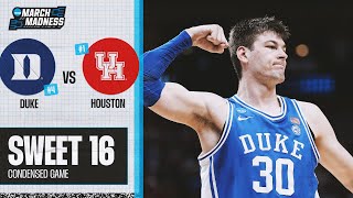 Duke vs Houston  Sweet 16 NCAA tournament extended highlights [upl. by Guyon971]