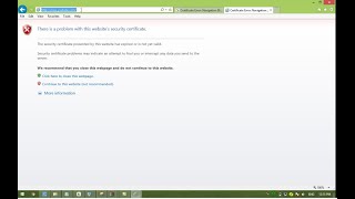 How to Remove Internet Explorer Security Certificate error [upl. by Ronalda]