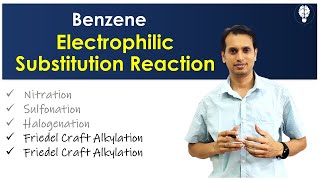 Benzene Part 7 Electrophilic Substitution Reactions  Friedel Crafts Alkylation and Acylation [upl. by Naziaf]