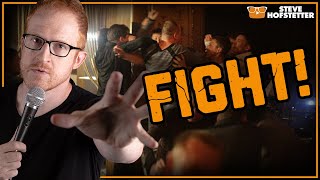 Fight breaks out at a comedy show  Steve Hofstetter [upl. by Nadnarb297]