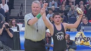 13YearOld Wins Varsity State Championship In Wrestling [upl. by Ycrad430]