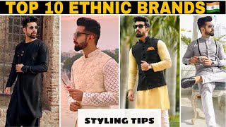 INDIAN TRADITIONAL WEAR STYLE TIPS🇮🇳  DIWALI  TOP 10 INDIAN ETHNIC WEAR BRANDS  ETHNIC FASHION [upl. by Yuzik863]