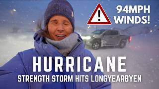 HURRICANE strength STORM hits Svalbard 94mph ︱ Longyearbyen [upl. by Ruberta]