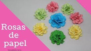 Como hacer rosas de papel [upl. by Retnyw547]