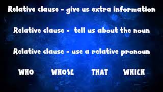 Relative clause lyrics video YouTube [upl. by Rodriguez81]