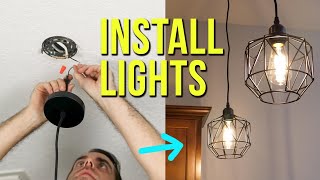 How to Install Ceiling Light Fixtures  New amp Replacement Pendant Lighting [upl. by Mayer]