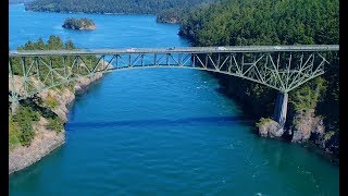 Deception Pass Bridge Whidbey Island WA in 4K [upl. by Halverson]