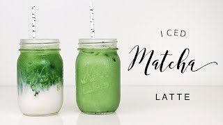 HOW TO MAKE AN ICED MATCHA LATTE [upl. by Ssor]