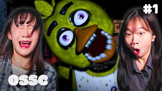 Korean Girls Try Five Nights At Freddy’s For The First Time FNAF1  𝙊𝙎𝙎𝘾 [upl. by Anaicilef383]