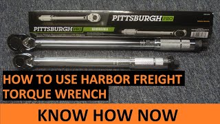 How to Use Harbor Freight Torque Wrench [upl. by Anitaf]