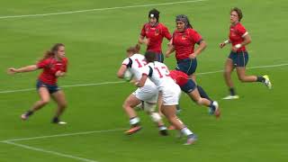 HIGHLIGHTS USA beat Spain 43  0 at the Womens Rugby World Cup [upl. by Cila]