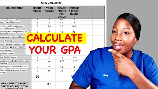 HOW TO CALCULATE YOUR GPA IN NURSING SCHOOL  Grade Point Average CGPA FGPA [upl. by Renate998]