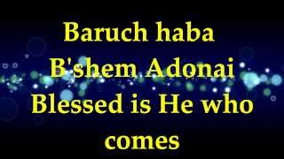 Paul Wilbur  Baruch Haba Bshem Adonai  Lyrics [upl. by Rhoades744]