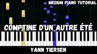 Yann Tiersen  Comptine dun autre été Amélie Medium Piano Tutorial [upl. by Signe]