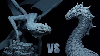 Sculpting Legendary Dragons from Germanic Mythology  Lindwurm VS Gluhschwanz [upl. by Kammerer]