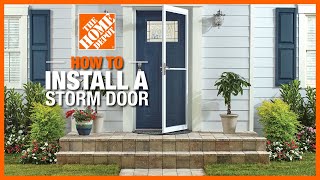 How to Install a Storm Door  The Home Depot [upl. by Ciro]