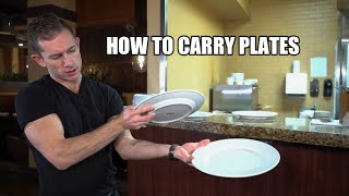 How to carry plates  restaurant server training [upl. by Wivinia]