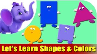 Lets Learn Shapes amp Colors  Preschool Learning [upl. by Sibelle]