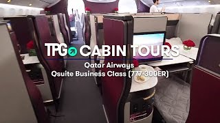 Cabin Tour Qatar Airways Qsuite Business Class 777300ER [upl. by Llohcin]