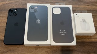 iPhone 13 Midnight Unboxing amp Accessories [upl. by Roybn15]