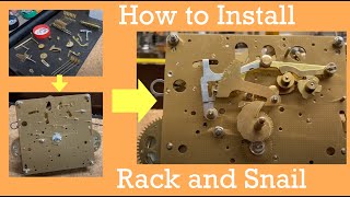 How to install rack and snail to chime and strike for Hermle Triple Chime [upl. by Ydnirb]