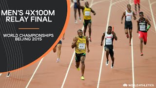 Mens 4x100m Relay Final  World Athletics Championships Beijing 2015 [upl. by Maddock]