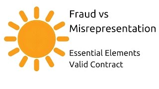 Fraud vs Misrepresentation  Other Essential Elements of a Valid Contract  CA CPT  CS amp CMA [upl. by Traci820]