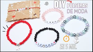 Pulseras con hilo elástico super fáciles ❤️Ideas para regalar o vender TUTORIAL [upl. by Kreit]