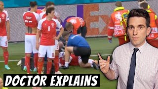 Christian Eriksen Collapses at Euros  Doctor Explains Medical Emergency [upl. by Lovash]