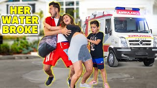 My WATER BROKE Prank UNEXPECTED 😱  The Royalty Family [upl. by Aierb]