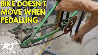 Pedals Turn But Rear Wheel Doesnt  Bike Wont Move  How To Fix [upl. by Neerahs]