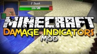 Minecraft Mod Showcase Damage Indicators  Health Bars for Mobs [upl. by Tonina]