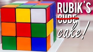 How To Make A RUBIKS CUBE CAKE Vanilla Cake Chocolate Ganache and Fondant [upl. by Renate]