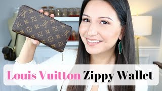 LOUIS VUITTON ZIPPY WALLET  Review Wear and Tear and WIMB  LuxMommy [upl. by Innob]