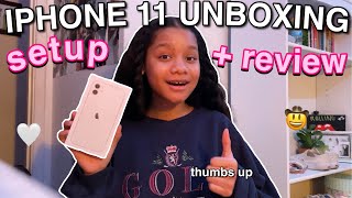 IPHONE 11 UNBOXING setup  review [upl. by Lladnek]