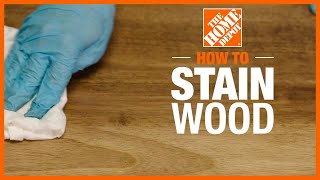 How to Stain Wood  The Home Depot [upl. by Ueihttam]