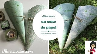 Como hacer un cono de papel [upl. by Oletta]