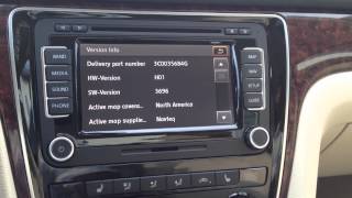 How to find the firmware number on RNS 510 navigation system for Volkswagen [upl. by Haroppizt]