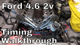 Ford 46 2V Timing Chain And Guide Replacement [upl. by Eegnat952]