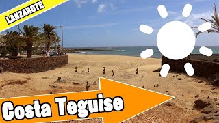 Costa Teguise Lanzarote Spain Tour of beach and resort [upl. by Yasu]