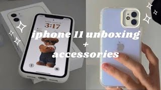 iphone 11 unboxing  accessories [upl. by Aitel434]